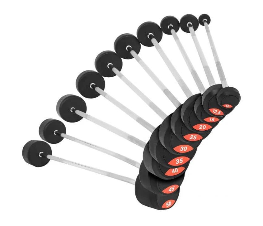 Gorilla Sports Fasta Skivstänger PRO Gummi