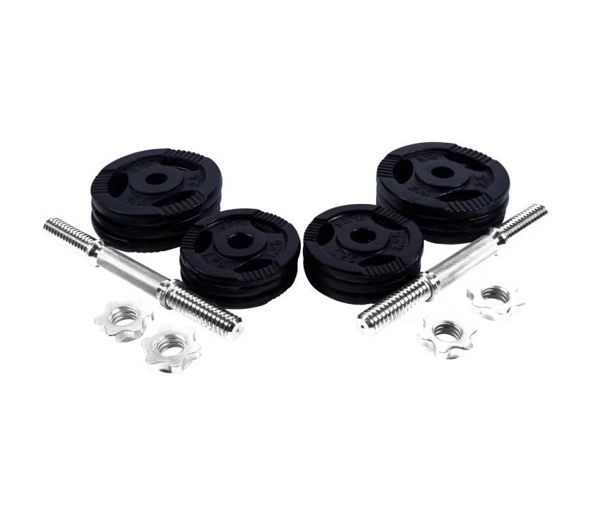 Gorilla Sports Hantlar BLACK Trigrip - 2x13,5kg