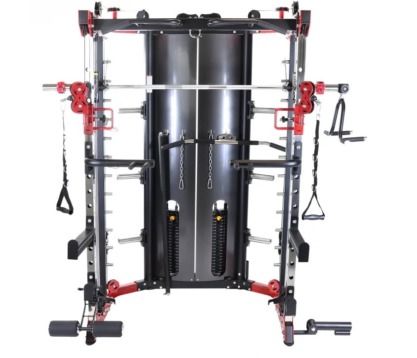 Gorilla Sports Smith maskin MULTI Kabelmaskin - Vektmagasin 2x90kg, Smithmaskin