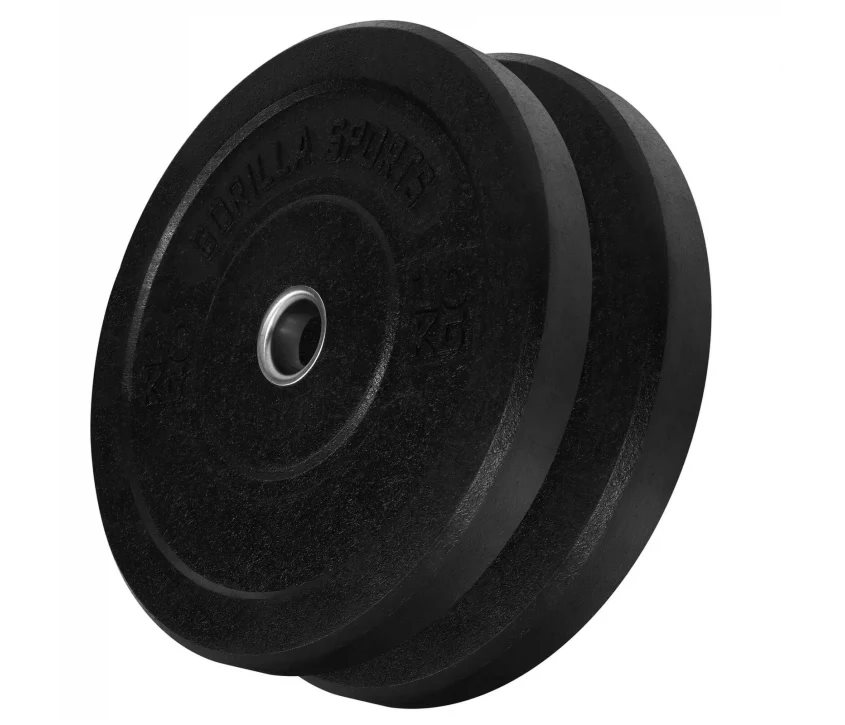 Gorilla Sports Bumper Plates HiTemp Paket 51 mm 5 kg (Par), Viktskivor bumper