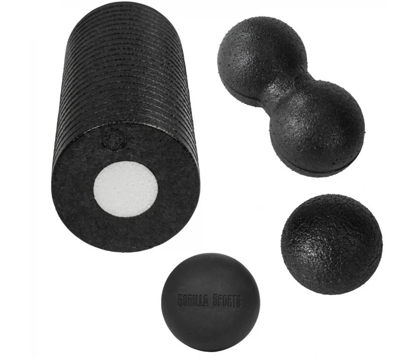 Gorilla Sports Fasciapaketet - Foam Roller Massageboll