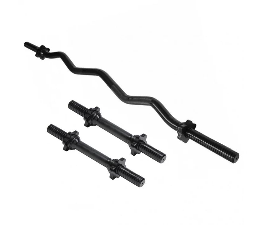 Gorilla Sports Curl Bar Pakke Dumbbell Bars - Star Lock Spring Lock, Curlstang