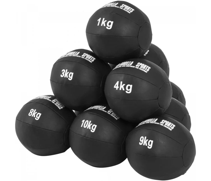 Gorilla Sports Wallball-pakke - 55kg, Wallballs