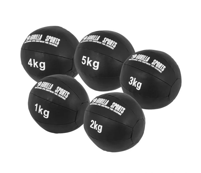 Gorilla Sports Slamballpakke - 1kg 2kg 3kg 4kg 5kg, Wallballs