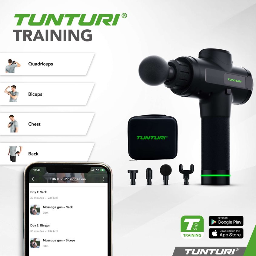 Tunturi Fitness Massage Gun - MaxaFitness.fi