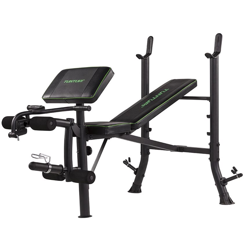Tunturi Fitness Compact Width Weight Bench WB40, Treningsbenk med skivestangstativ