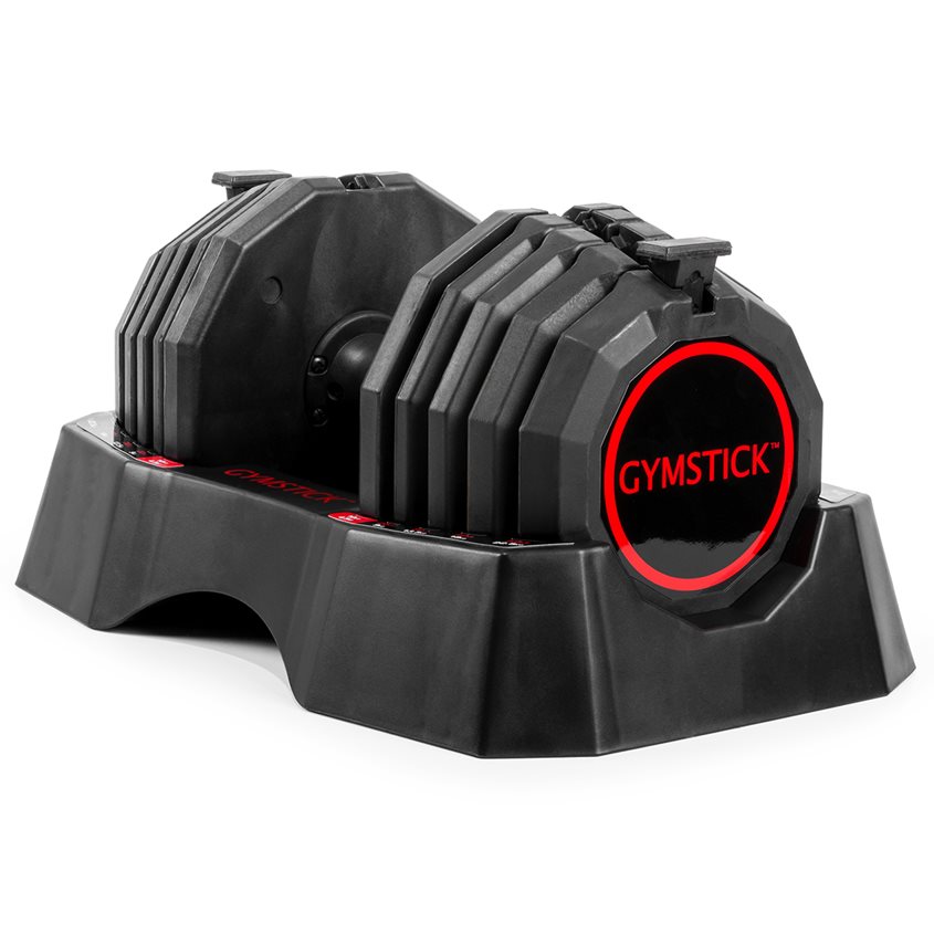 Gymstick Quick-Lock Dumbbell 4,5 - 22,5 kg (Single), Manualer justerbare