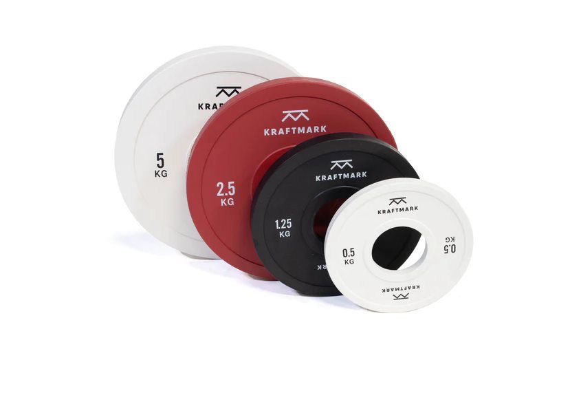 Kraftmark Internationella 50 mm Change Plates, Viktskivor gummerade