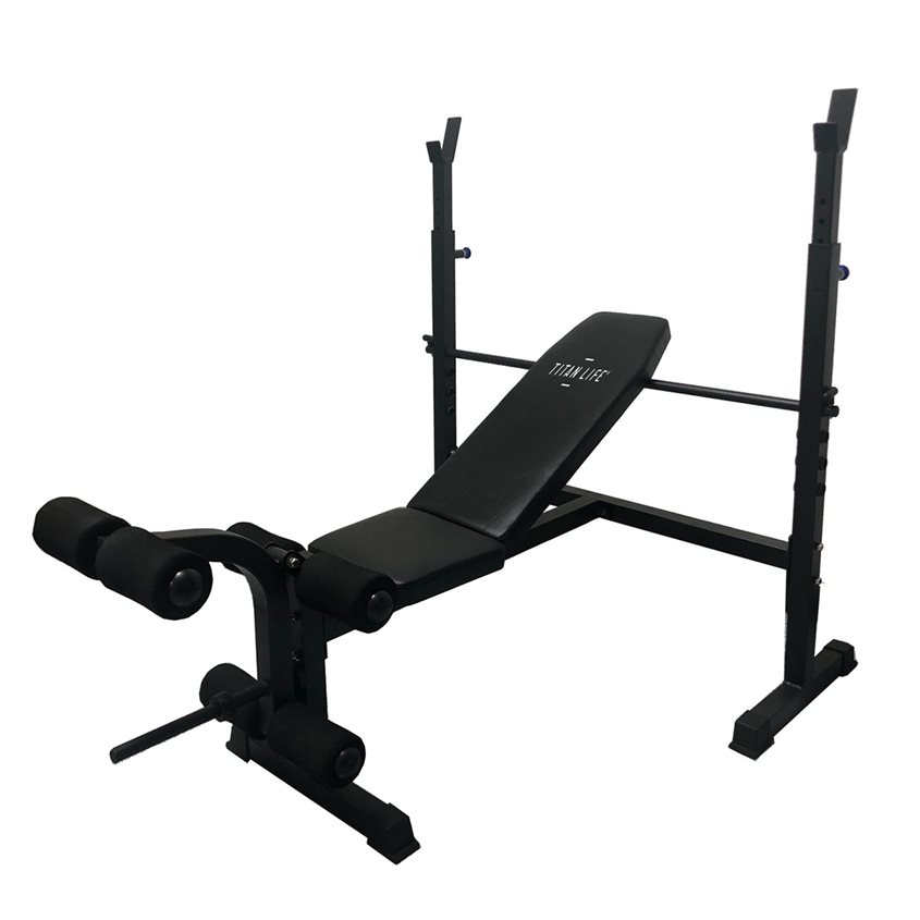 Titan LIFE Essential bench ll, Träningsbänk med skivstångsställning