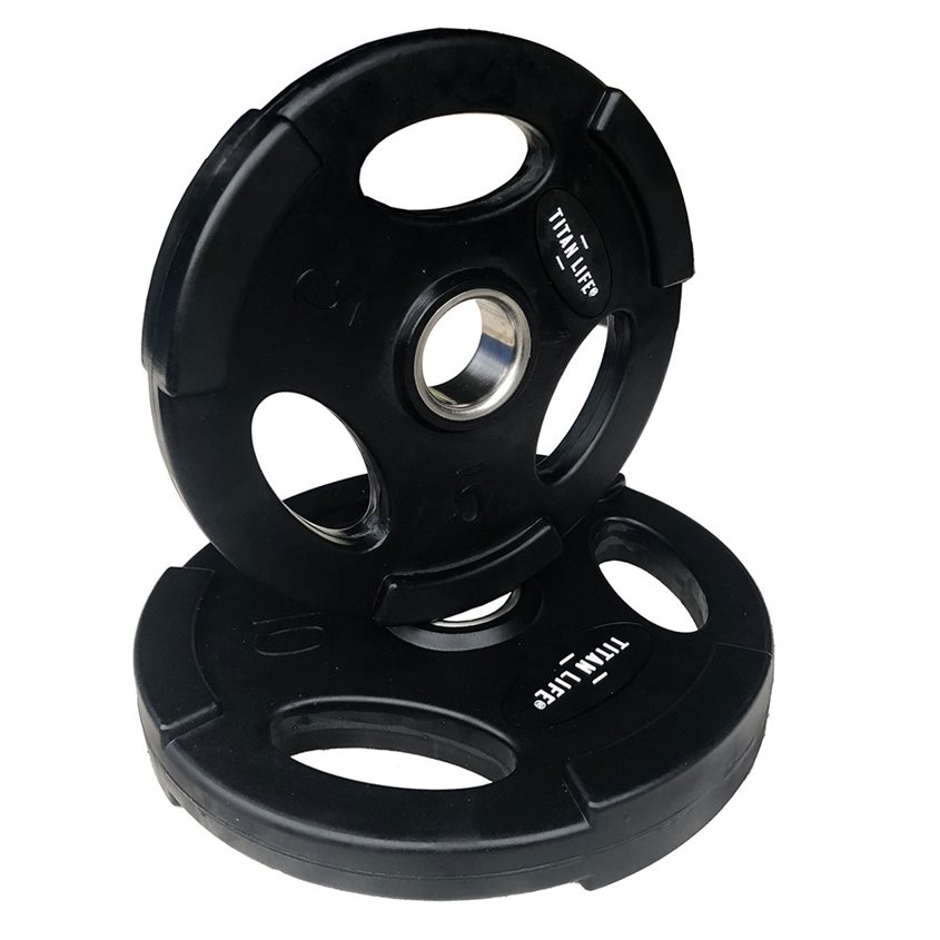 Titan LIFE Weight Disc Rubber. Ø50mm. Black, Viktskivor gummerade