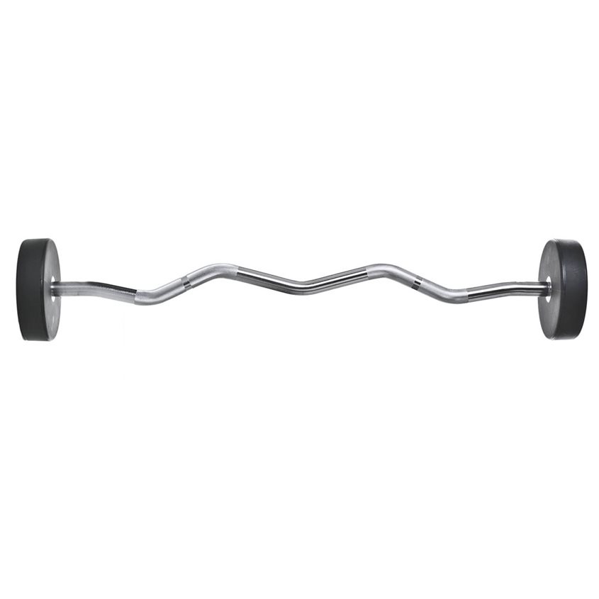 Thor Fitness Svart PU curlbar, Fast vektstang