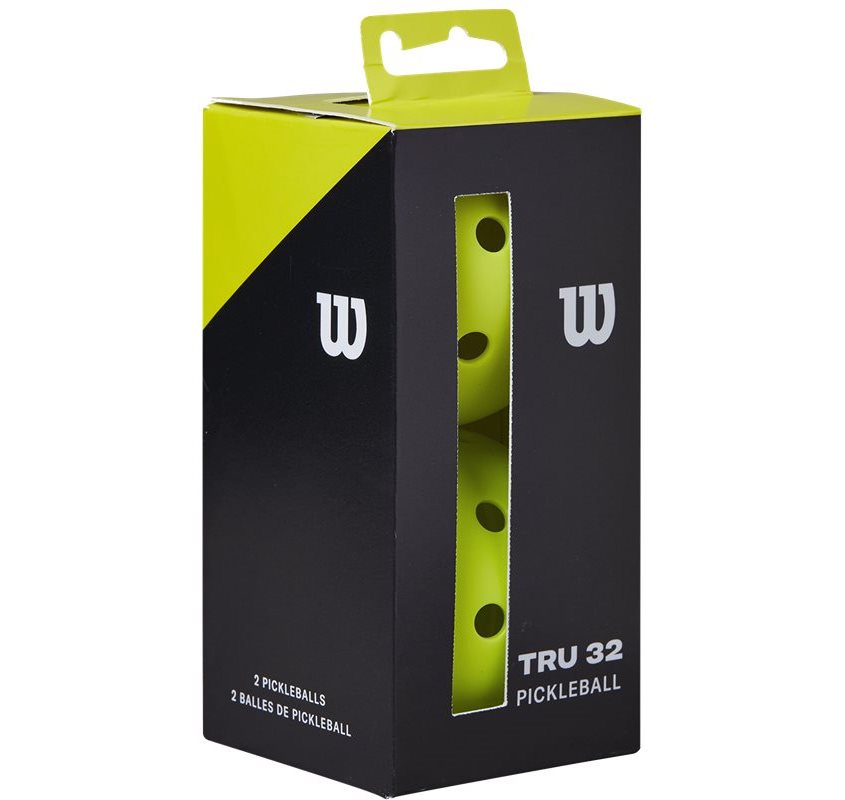 Wilson Tru 32 2-Pack Yellow. Pickleballbollar