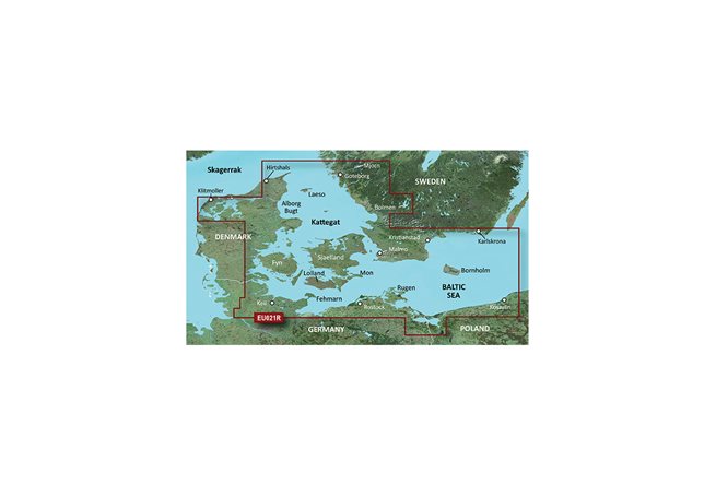 Garmin Tanska itä - Ruotsi kaakko - BlueChart g3 mSD / SD, Kartat & Ohjelmistot