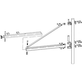 Warrior Winches Roterbar monteringsarm Expanderbar 600KG