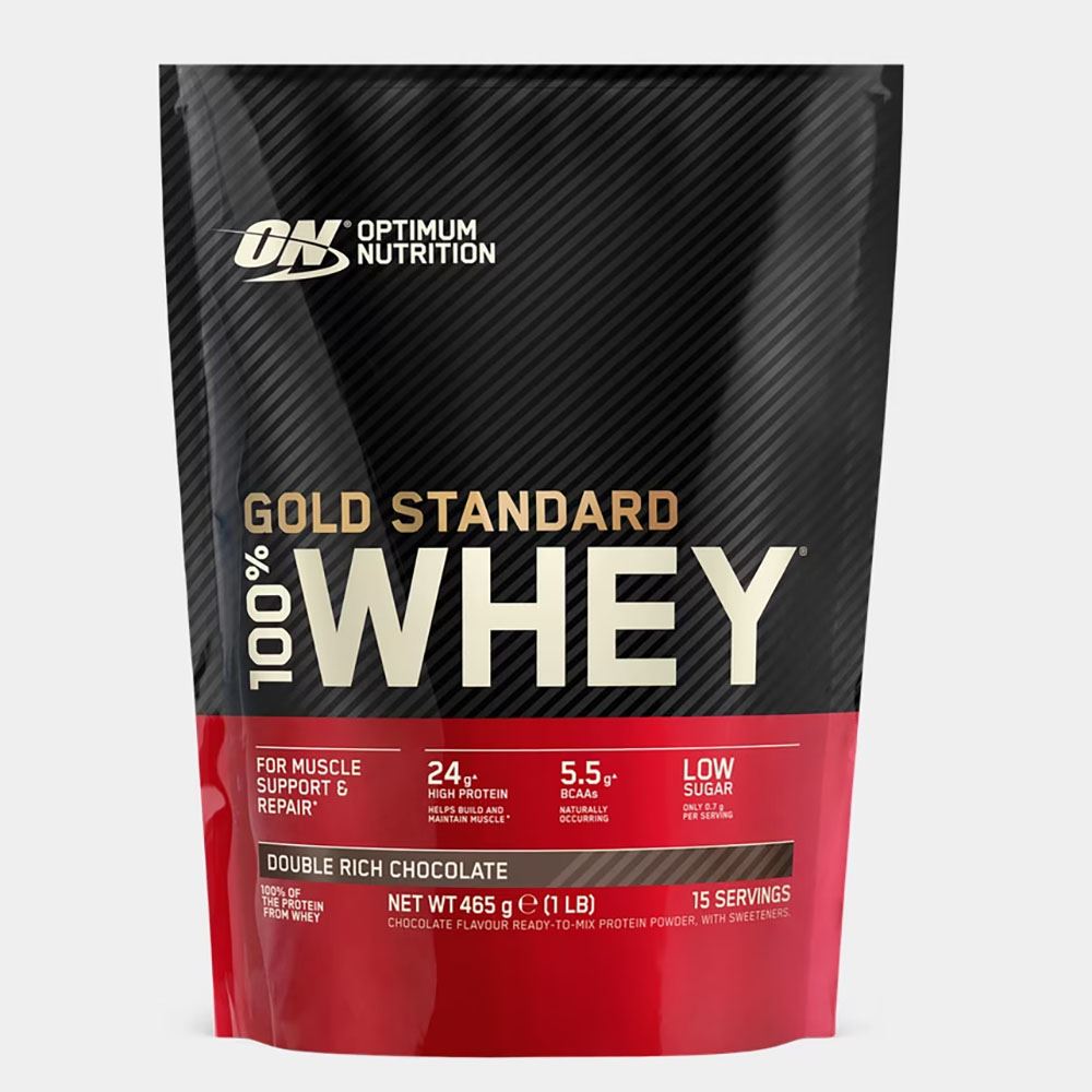 Optimum Nutrition 100% Whey GOLD Standard Whey, Double Rich Chocolate, 465 g