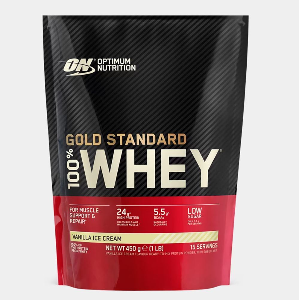 Optimum Nutrition 100% Whey GOLD Standard Whey, Vanilla Ice Cream, 450 g