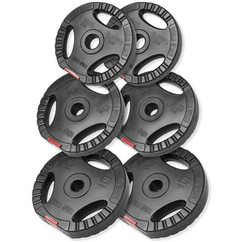 Gorilla Viktskivor PRO Trigrip - 17,5kg, Vektpakke gummibelagt