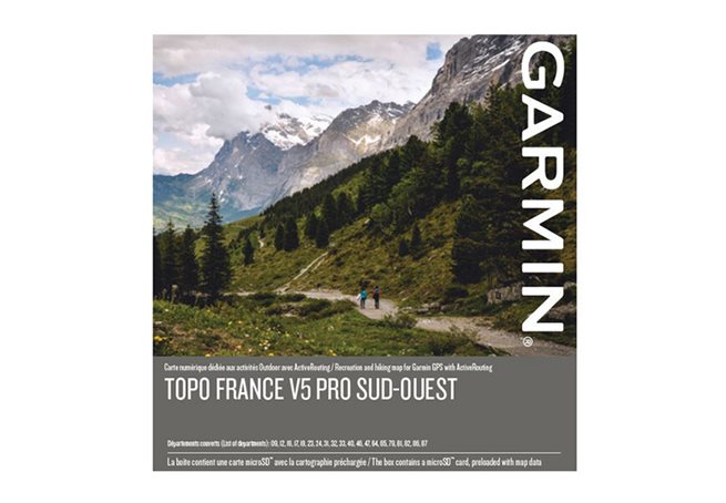 Garmin TOPO sørvestlige Frankrike v5 PRO, Garmin microSD™-/SD™-kort