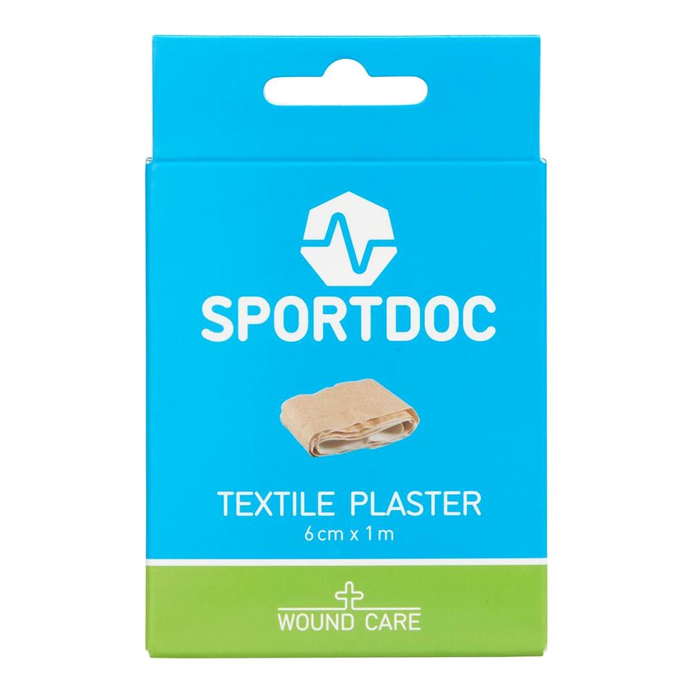 Sportdoc Textile Plaster 6cm x 1m | Offcourt - Återhämtning - Sår & skador - Plåster | Padelspecialisterna