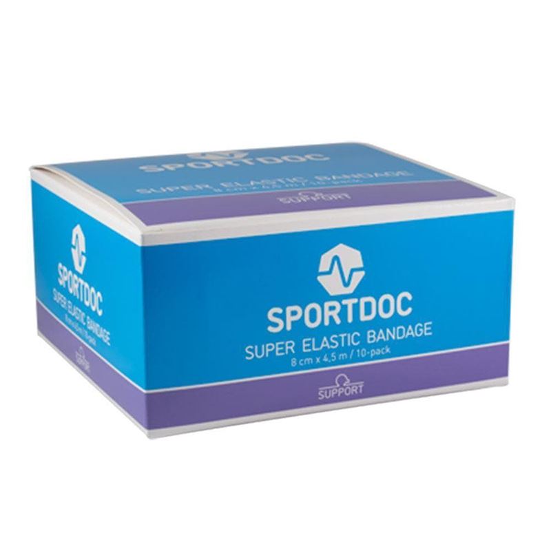 Sportdoc Super Elastic Bandage 8 cm x 4,5 m | Offcourt - Återhämtning - Sår & skador - Bandage | Padelspecialisterna