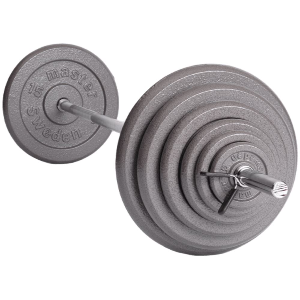 Master Fitness Skivstångsset 25 mm järn  - 73 kg, Skivstångsset järn
