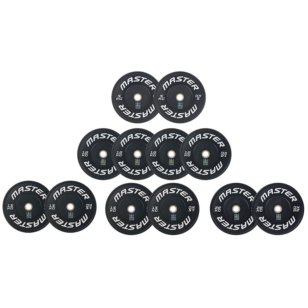 Master Fitness Bumper Set 150 kg SkiTeam, Viktpaket bumper