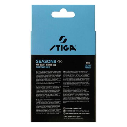 STIGA Ball Seasons Outdoor ABS White 12-Pack, Bordtennisbollar