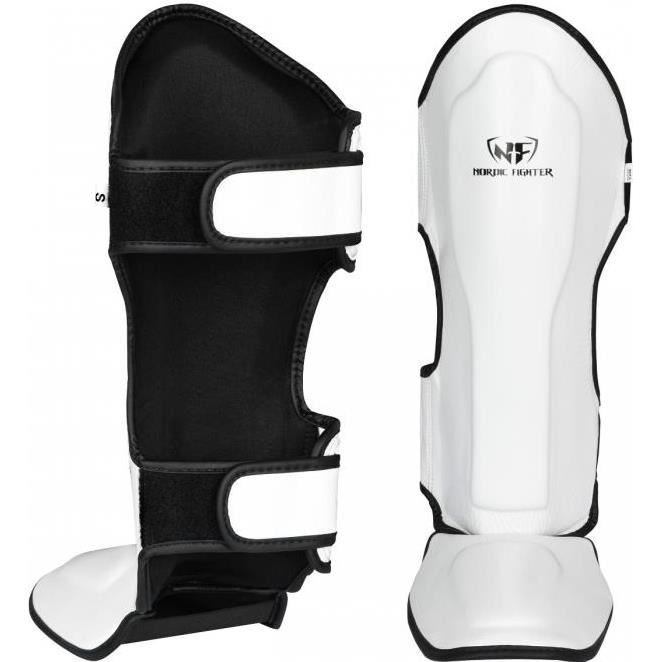 Nordic Fighter Thai Shin Instep Black Type 1 - Leather, Kroppsbeskyttelse for kampsport