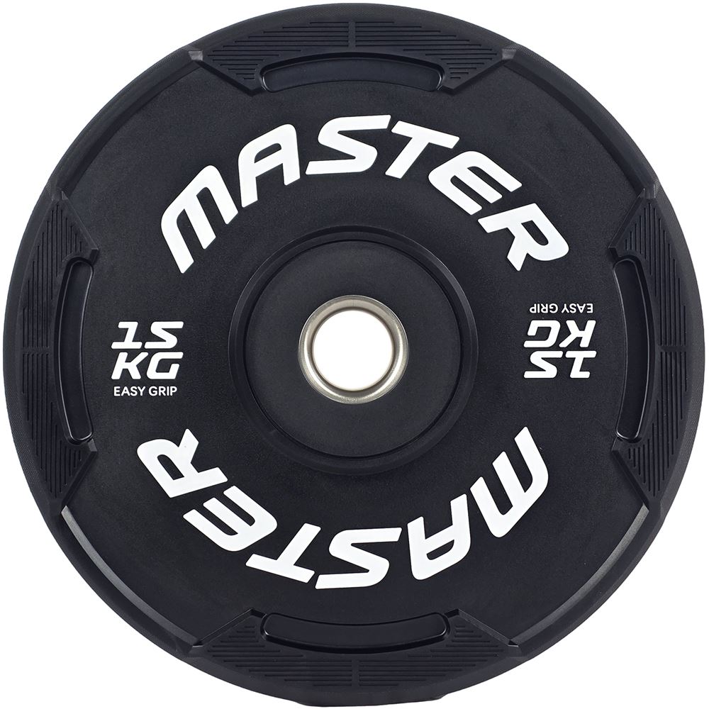 Master Fitness Easy Grip Black, Viktskivor bumper | Offcourt - Hemmaträning - Viktskivor - Viktskivor Bumper | Padelspecialisterna