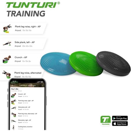Tunturi Fitness Air Stepper Pad Turquoise, Balansbrädor