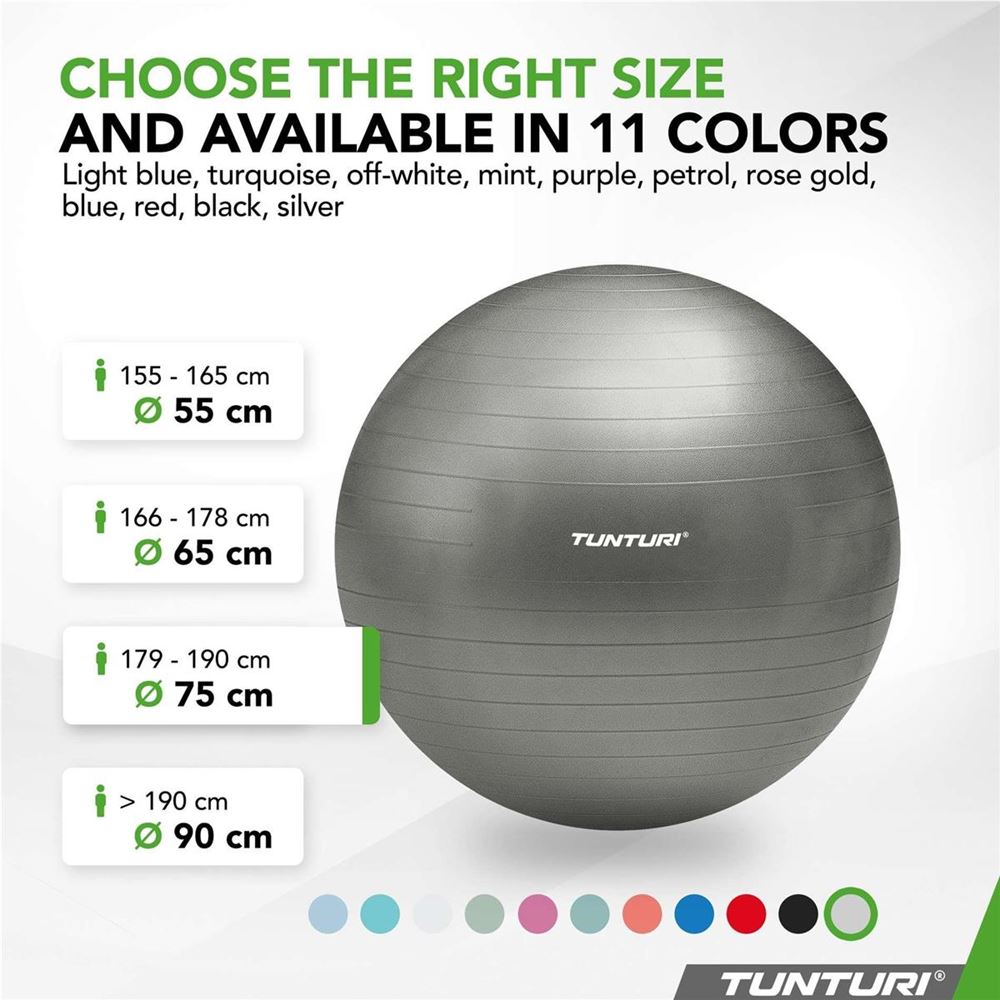 Tunturi Fitness Gymball, anti-burst, gymnastikkball