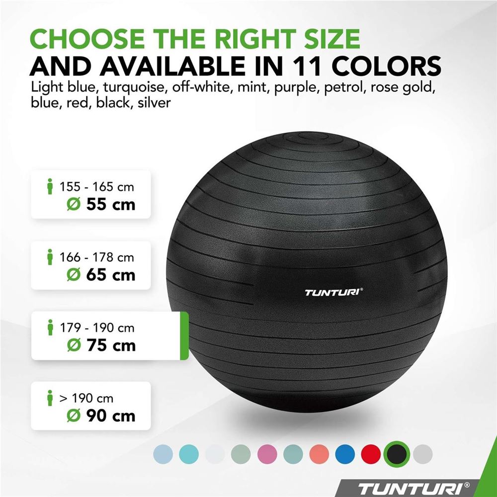 Tunturi Fitness Gymball, anti-burst, gymnastikkball