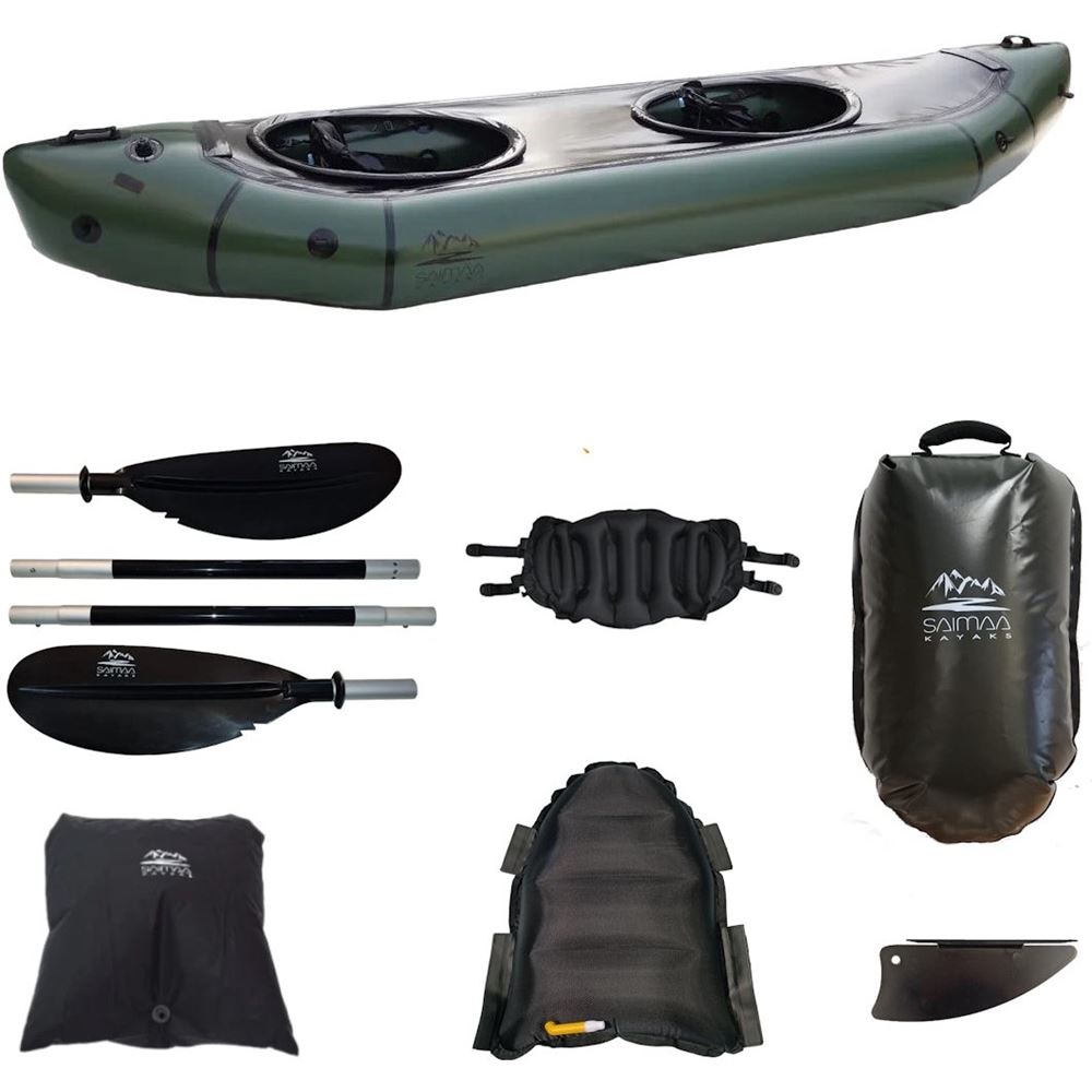 Saimaa Kayaks Packraft Adventure Twin XXL Army Green (380x99cm)