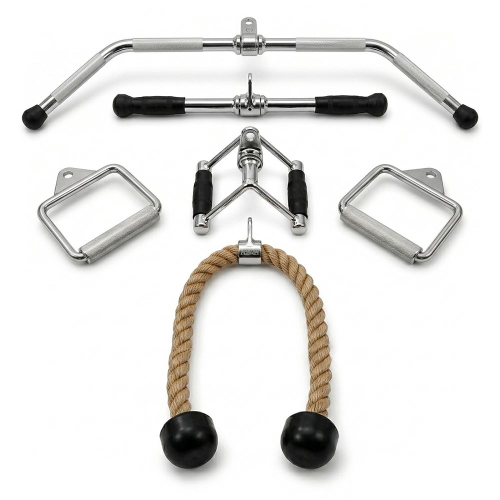 Master Fitness Premium Draghandtagspaket för Kabelmaskin - 6 delar