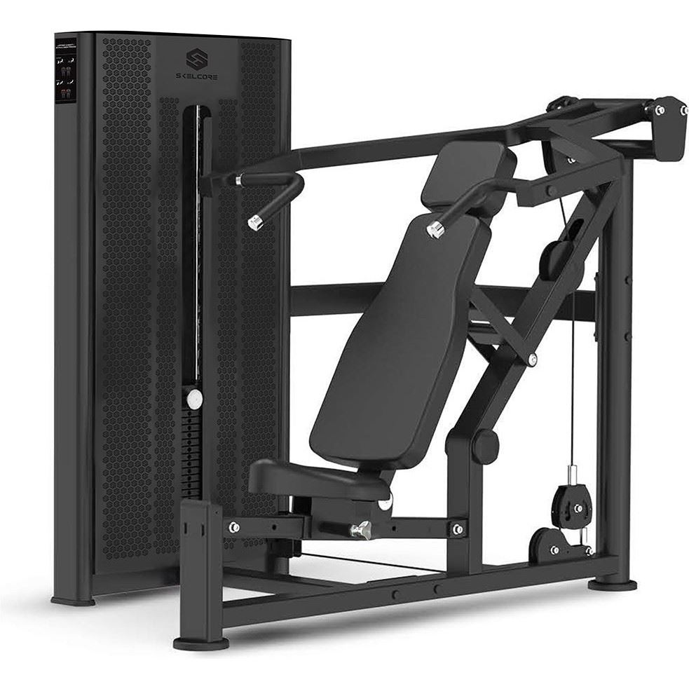Skelcore Trinity Seated Adjustable Chest & Shoulder Press Pin Load, Multimaskin