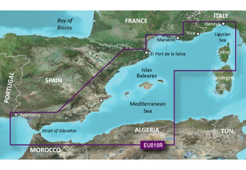 Garmin Spain Mediterranean Coast microSD™/SD™ Kartat & Ohjelmistot