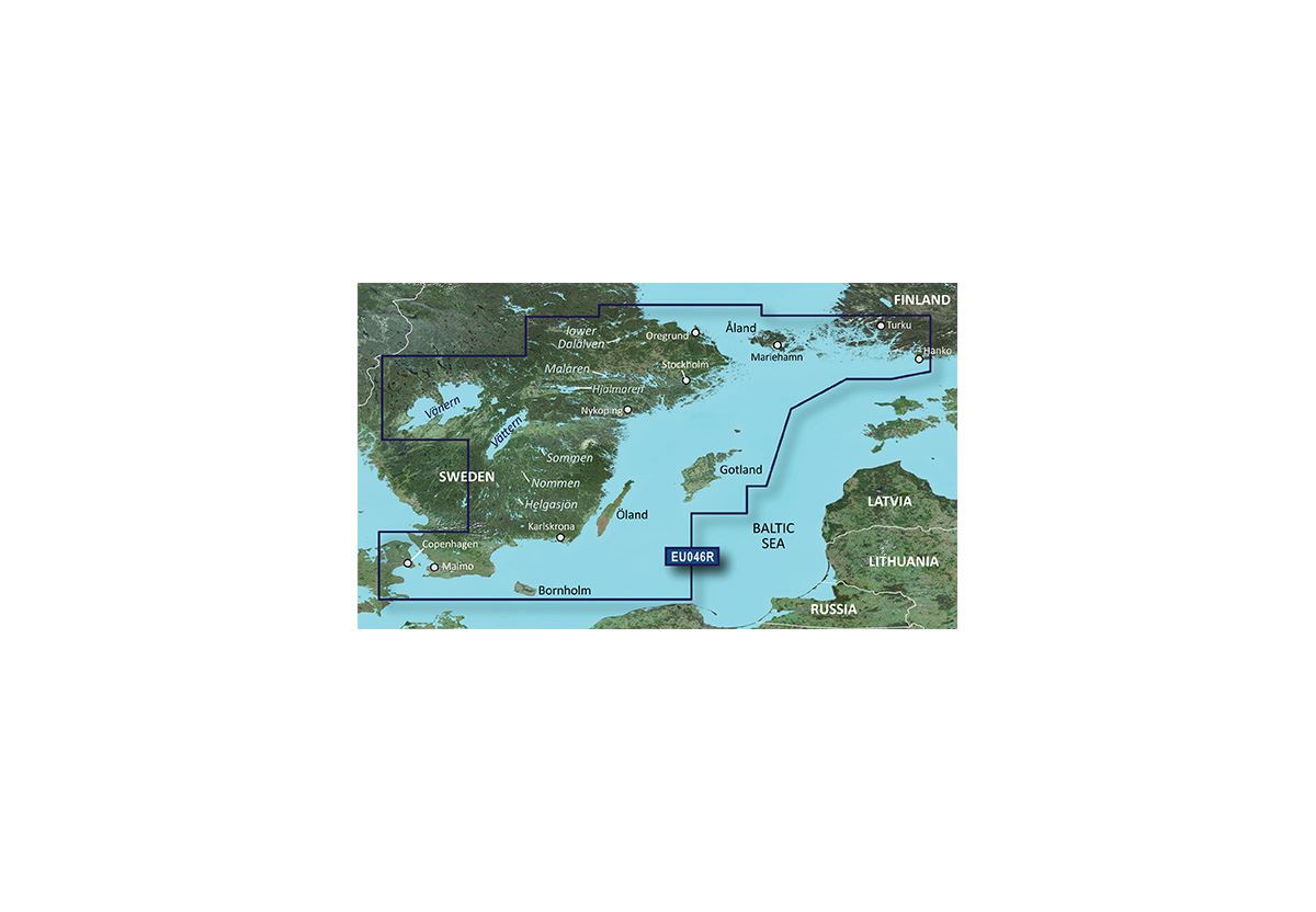 Garmin Ruotsi Kaakko HXEU046R – BlueChart g3 Ruotsi mSD / SD Kartat & Ohjelmistot