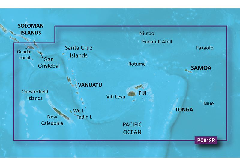 Garmin New Caledonia to Fiji Garmin microSD™/SD™ card: HXPC018R