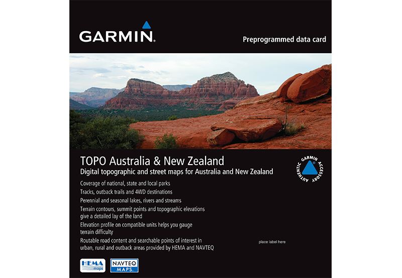 Garmin TOPO Australia + Uusi-Seelanti Garmin microSD™/SD™ card Pyörätietokoneet tarvikkeet