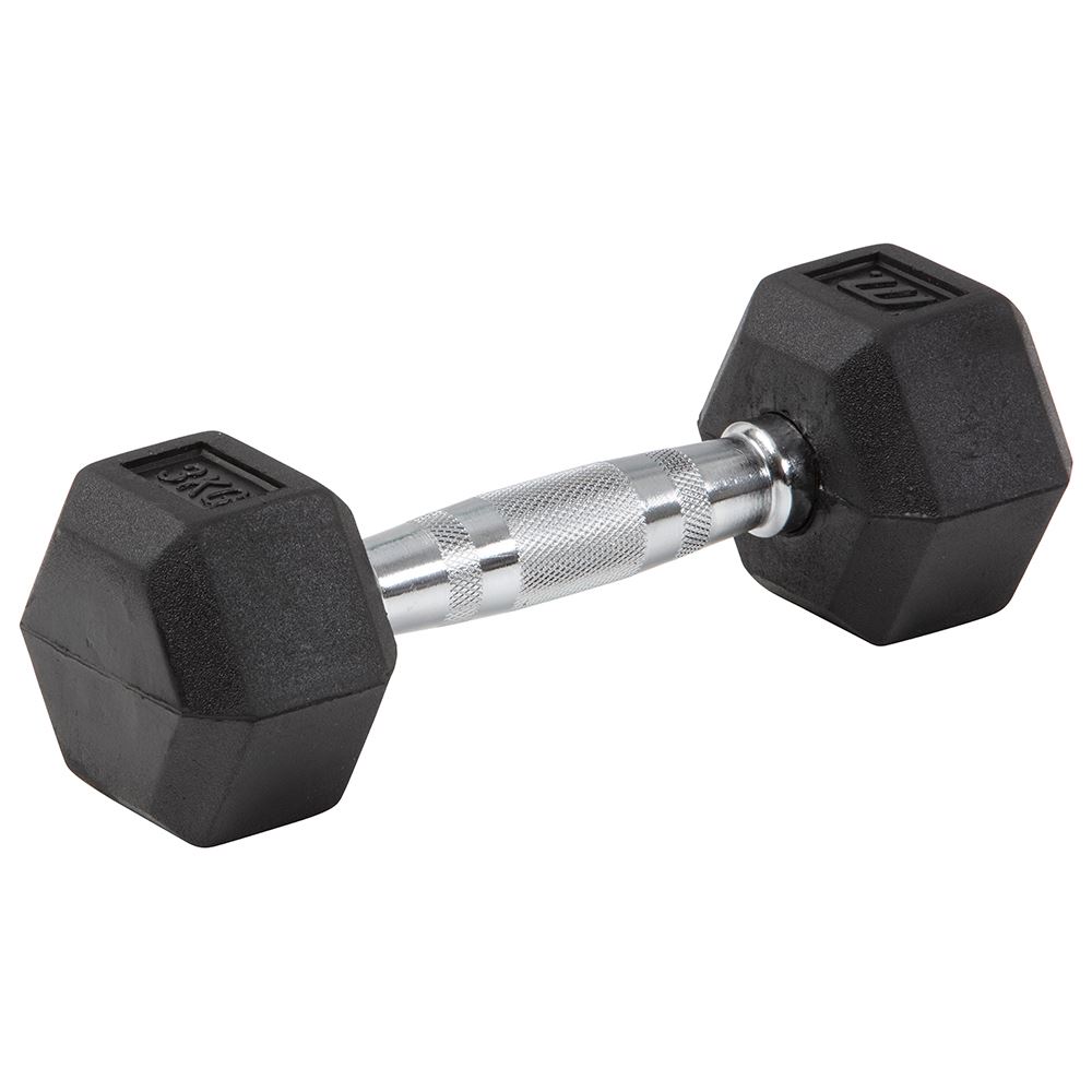 Master x Kraftmark Gummi/Krom, Hexhantel | Offcourt - Hemmaträning - Hantlar - Hantlar Hex | Padelspecialisterna