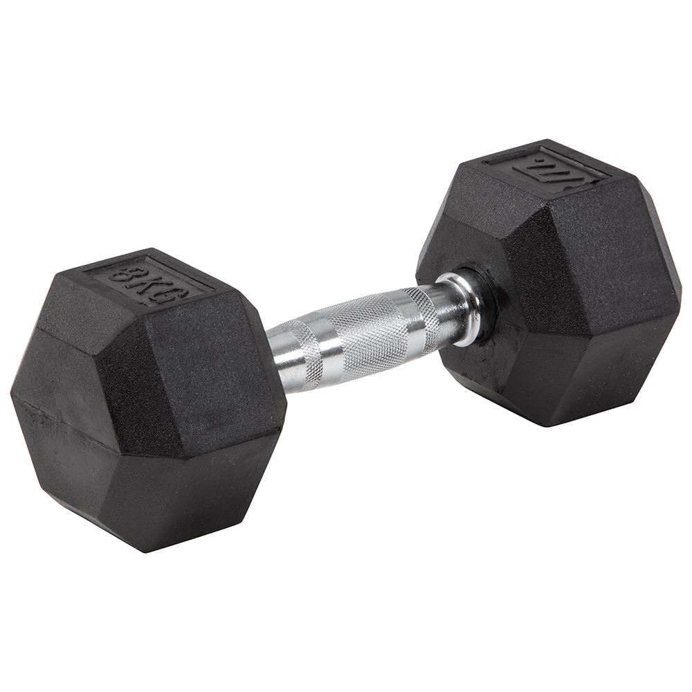 Master x Kraftmark Gummi/Krom, Hexhantel | Offcourt - Hemmaträning - Hantlar - Hantlar Hex | Padelspecialisterna