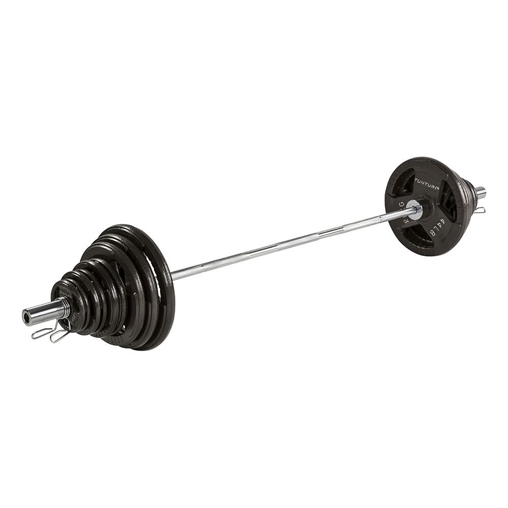 Tunturi Fitness 140 kg Olympic Tri-Grip Barbell Set  Skivstångsset järn