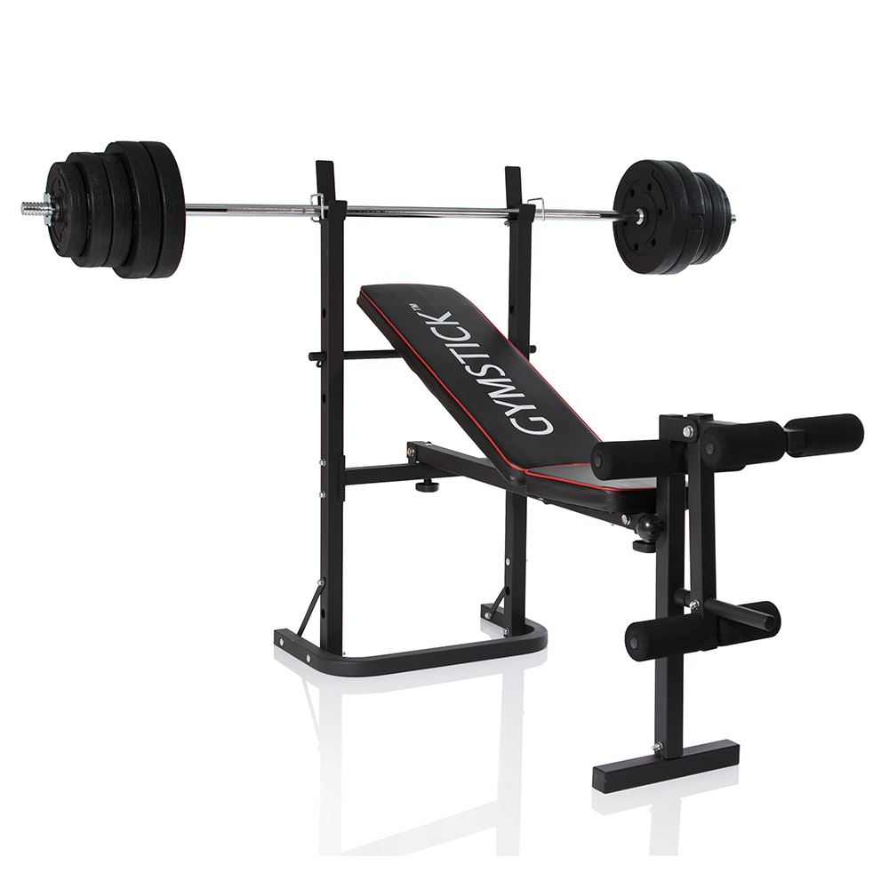 Gymstick Weight Bench With 40kg Set Träningsbänk