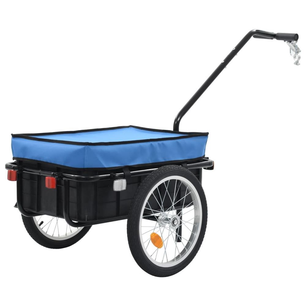 vidaXL Cykelvagn/handkärra155x61x83 cm stål blå