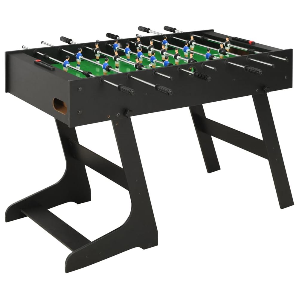 Fotbollsbord hopfällbart 121x61x80 cm svart