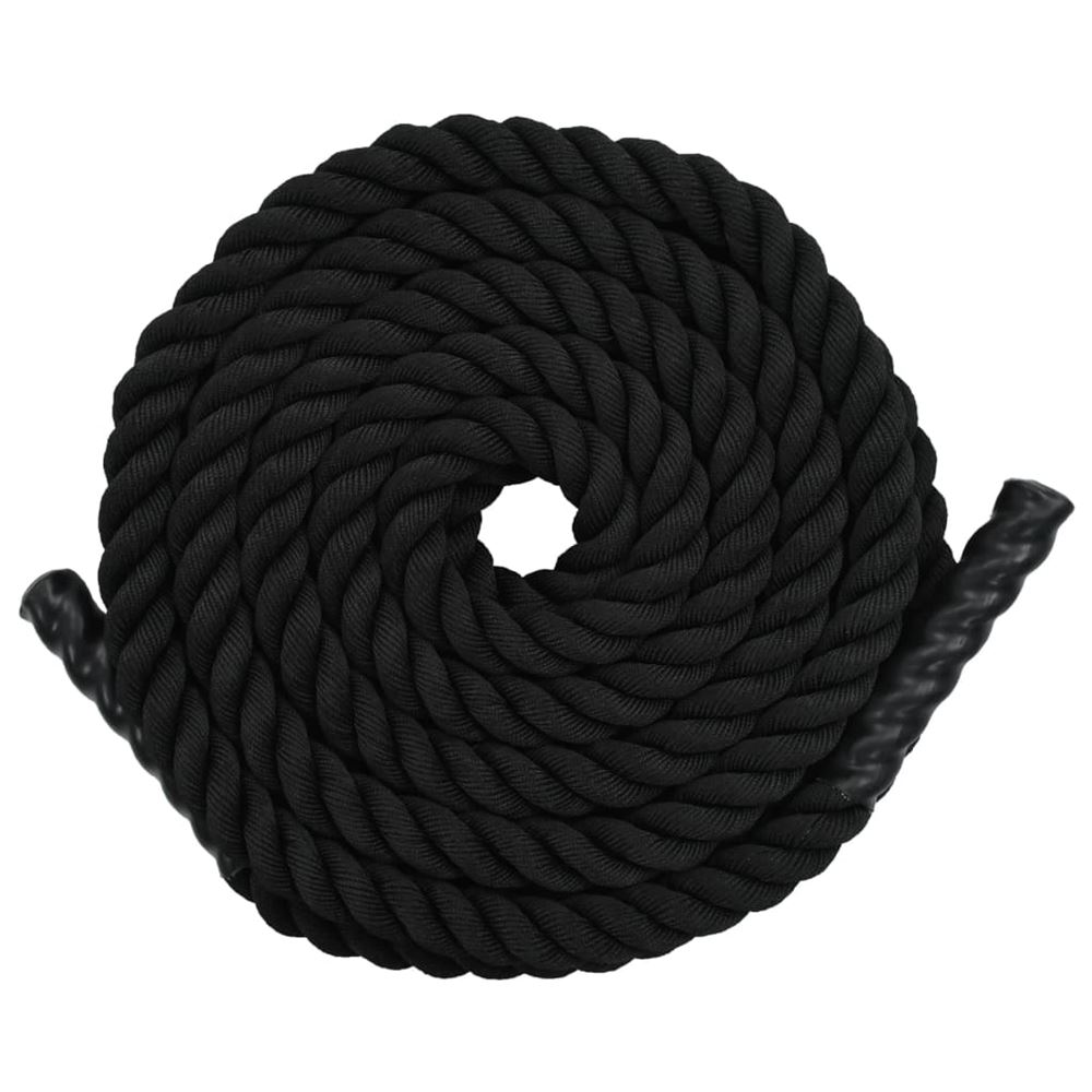 vidaXL Klätterrep 15 m polyester svart Battle ropes