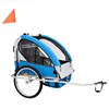 vidaXL 2-i-1 Barncykelvagn & gåvagn blå och grå