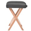 vidaXL Hopfällbar massagepall med 12 cm tjock sits svart