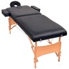 vidaXL Hopfällbar massagebänk 2 sektioner och pall set 10 cm tjock