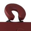 vidaXL Rött vikbart massagebord med 2 zoner och träram